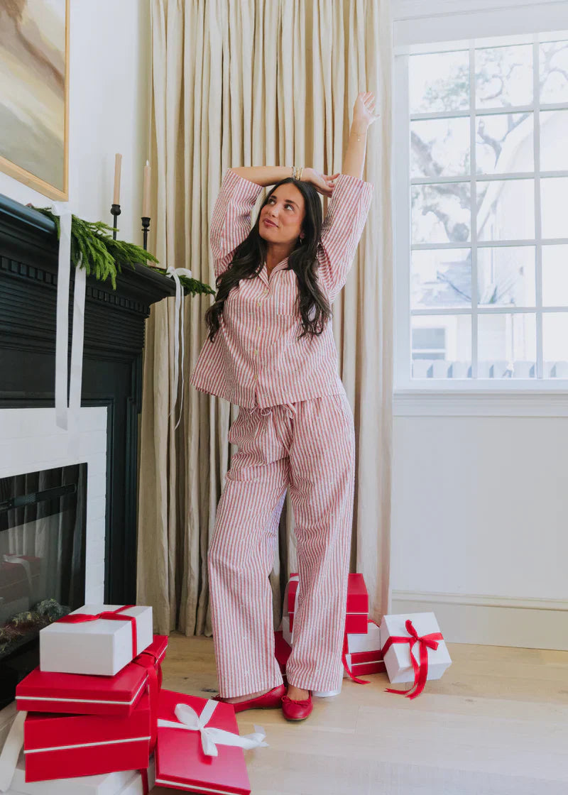 Striped Cotton Pajama Set