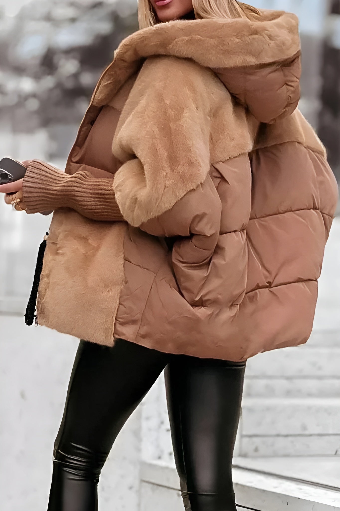 Faux Fur Puffer Jacket