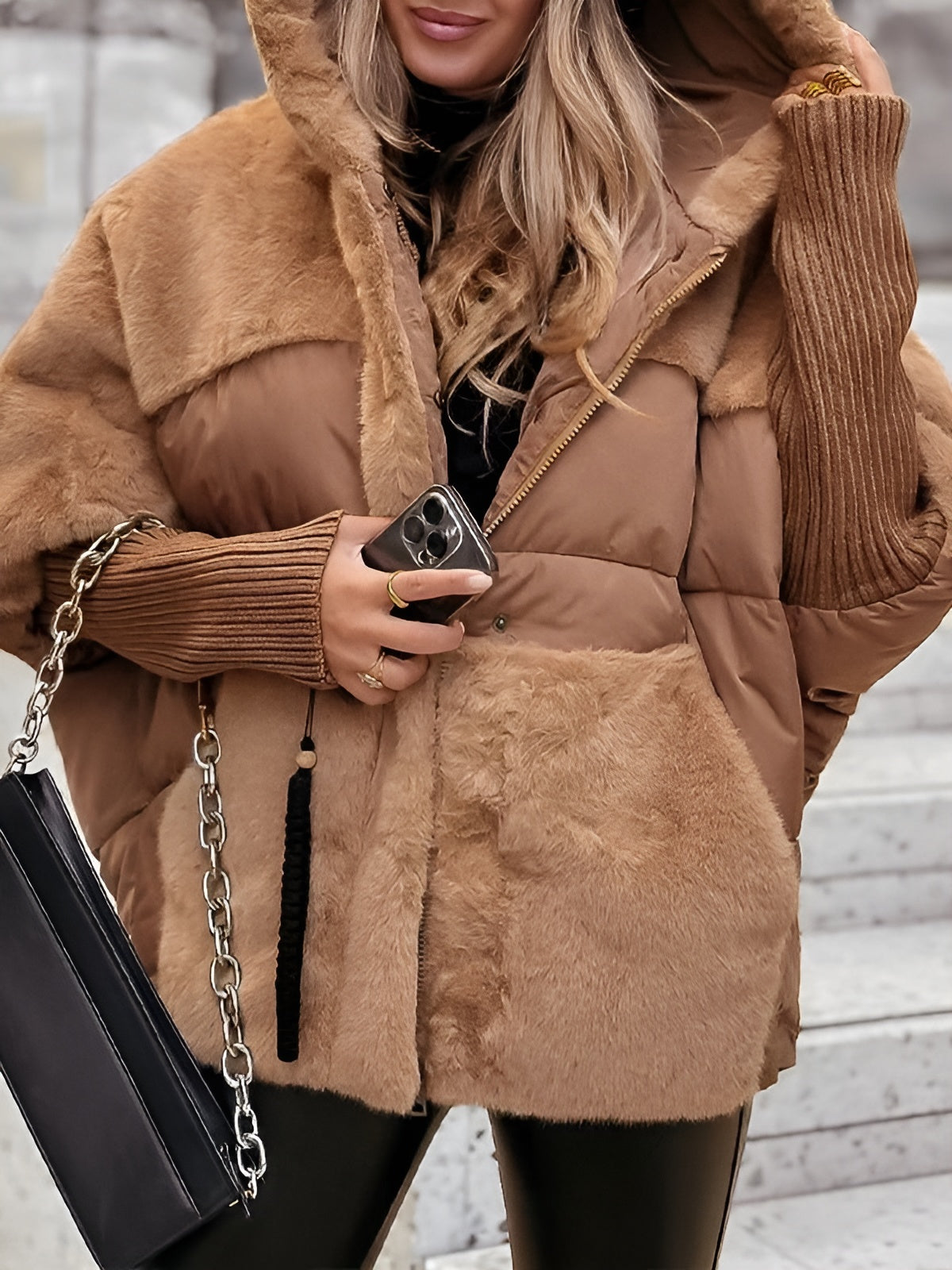 Faux Fur Puffer Jacket