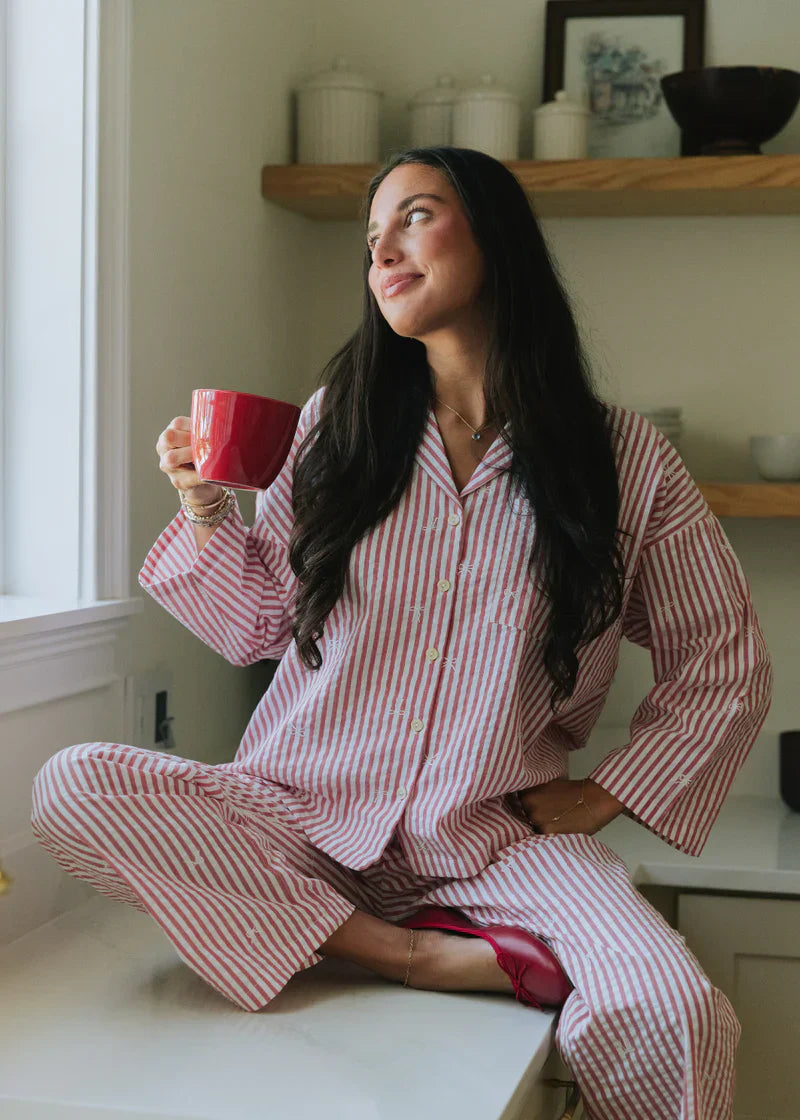 Striped Cotton Pajama Set