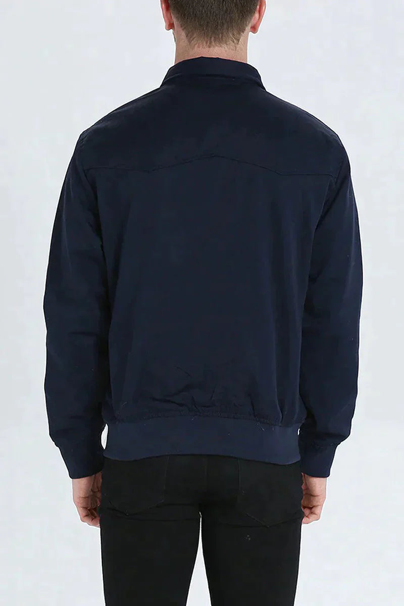 Men's Classic Bomber Jacket with Plaid Lining
