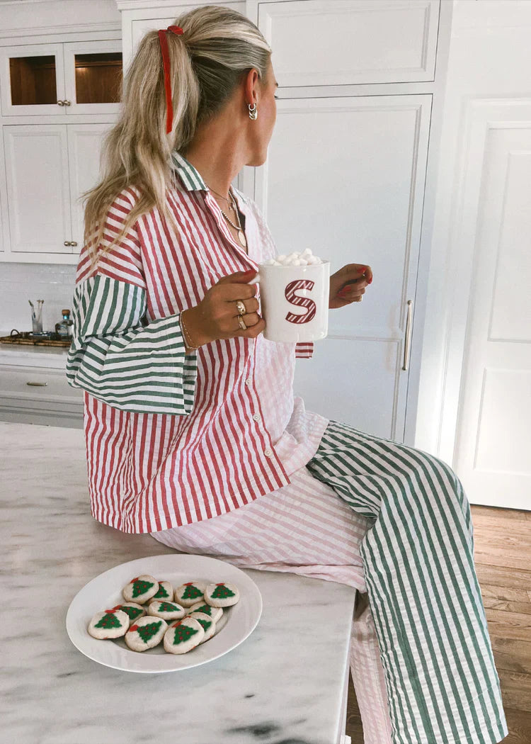 Striped Cotton Pajama Set