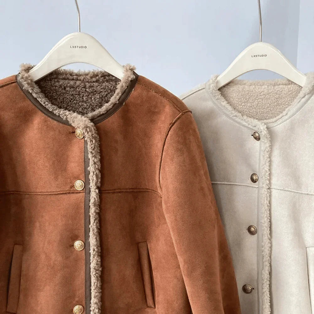 Faux Shearling Lined Jacket