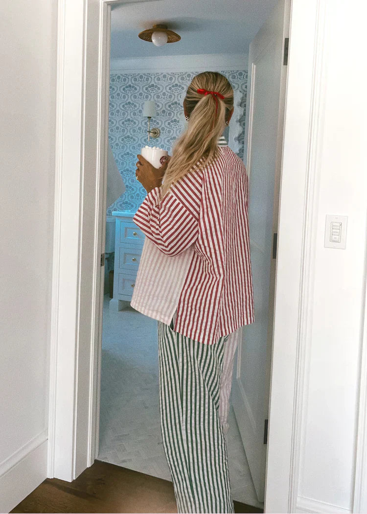 Striped Cotton Pajama Set