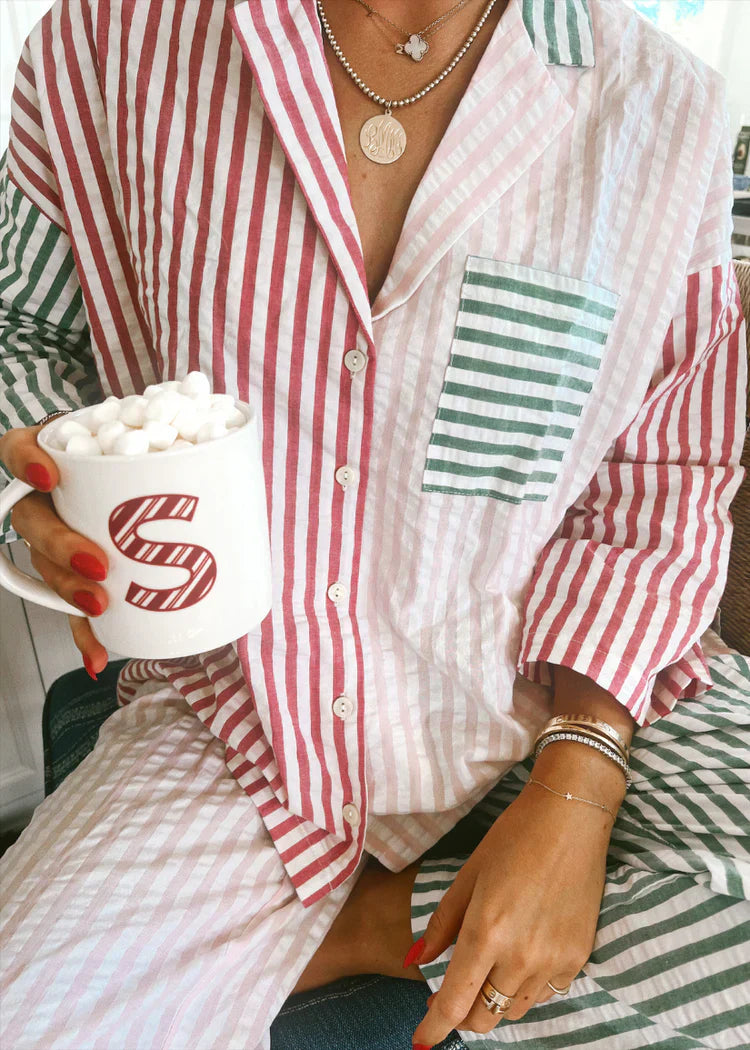 Striped Cotton Pajama Set