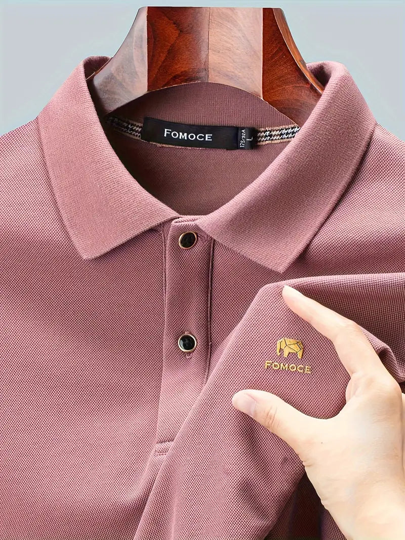 Black Long-Sleeve Polo