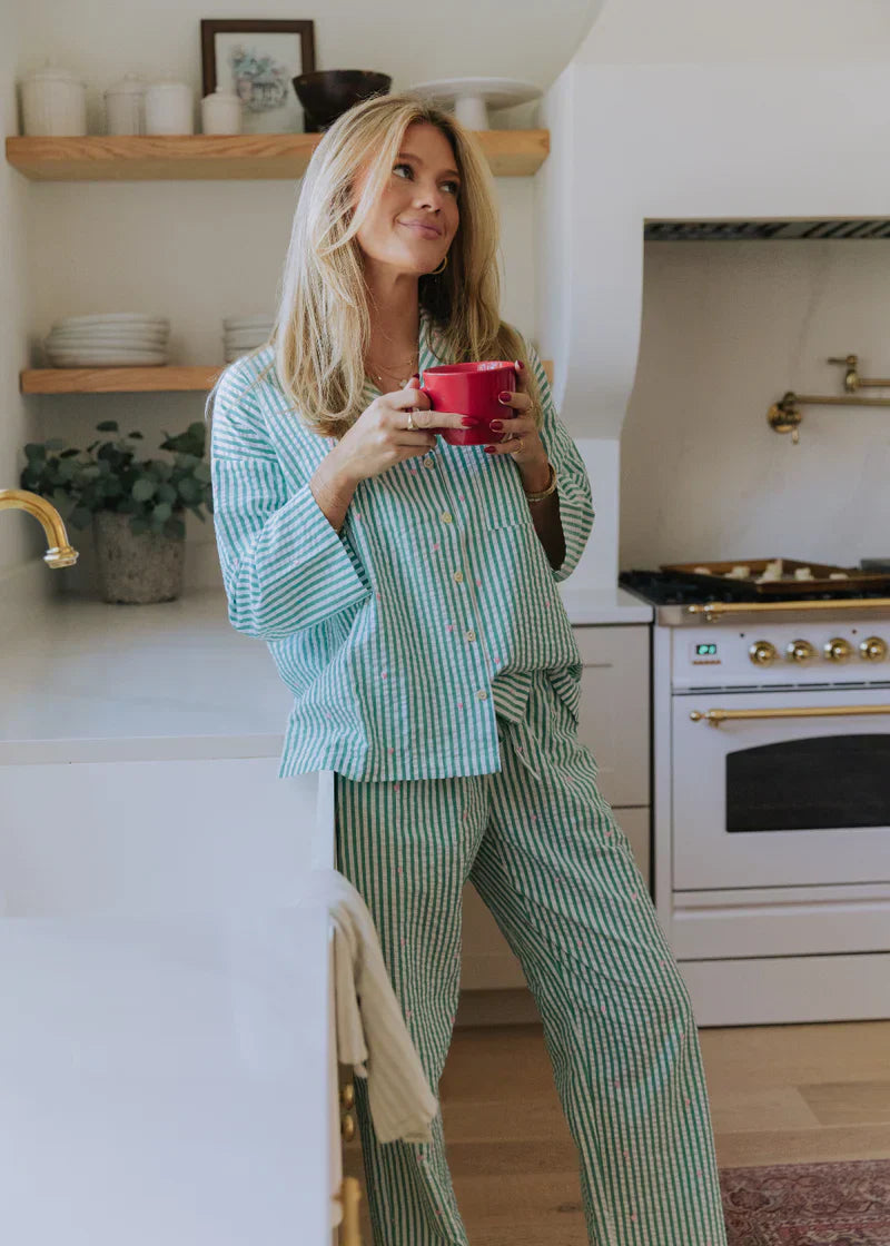 Striped Cotton Pajama Set