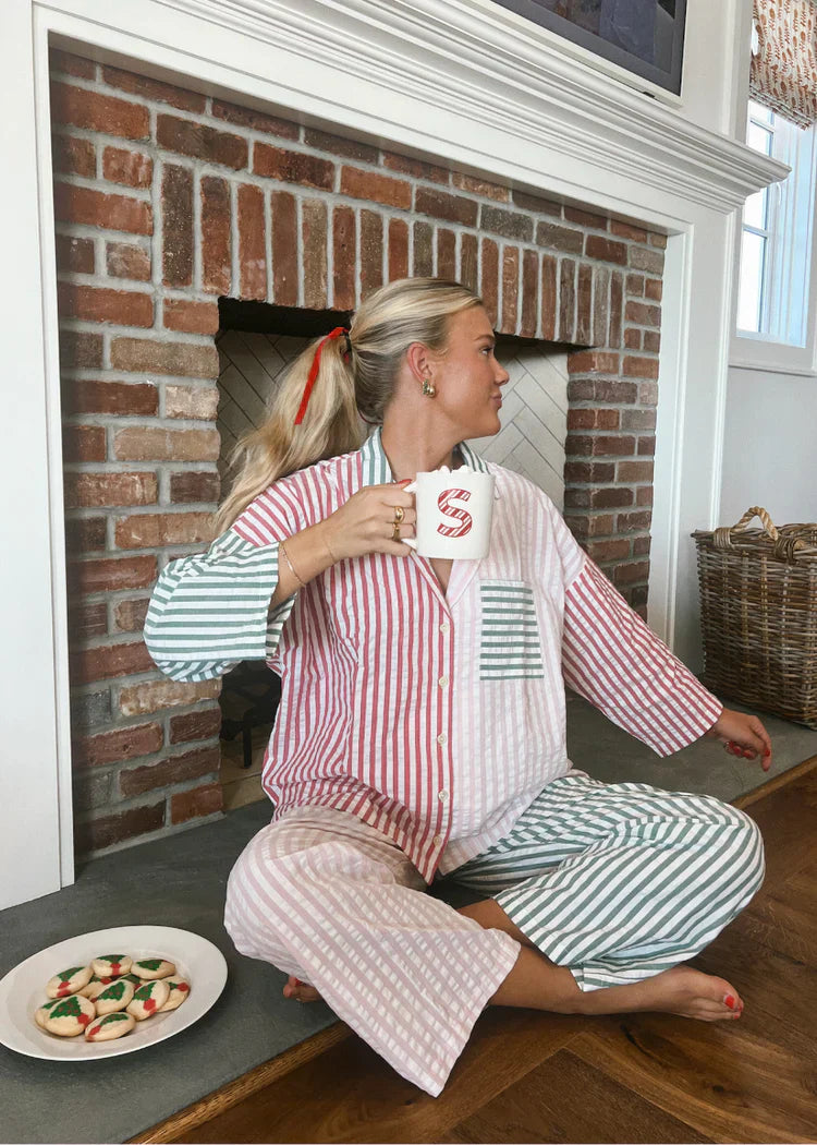 Striped Cotton Pajama Set
