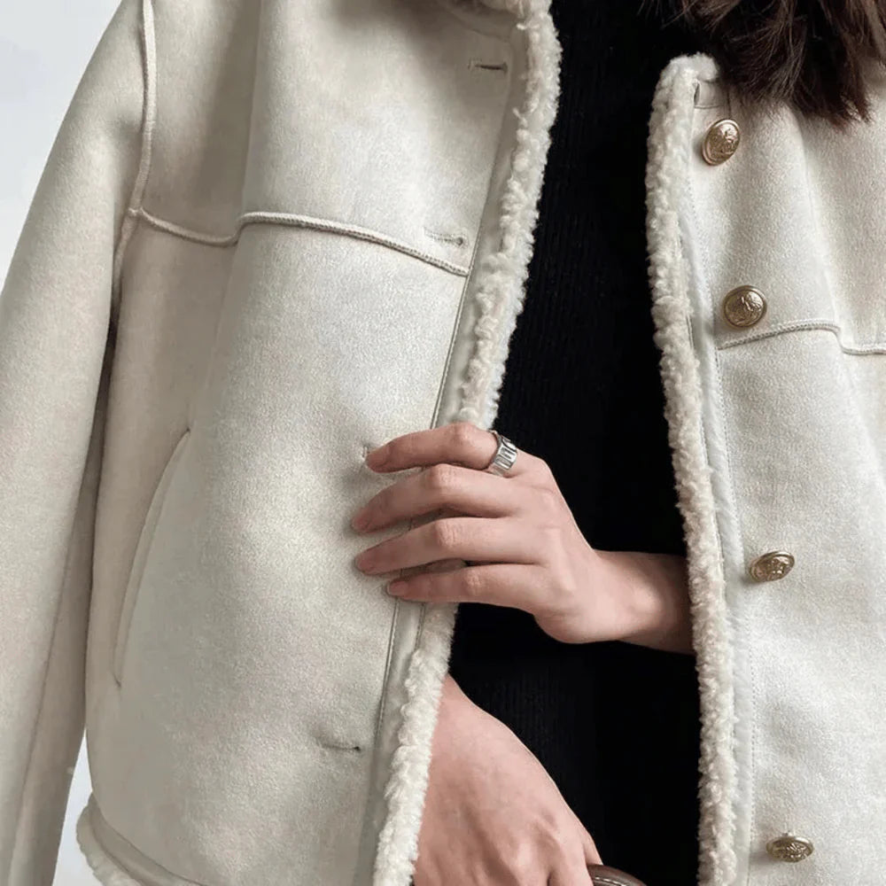 Faux Shearling Lined Jacket