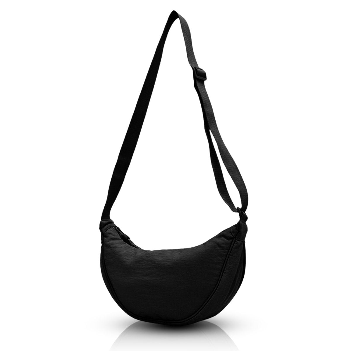 Beige Crescent Crossbody Bag