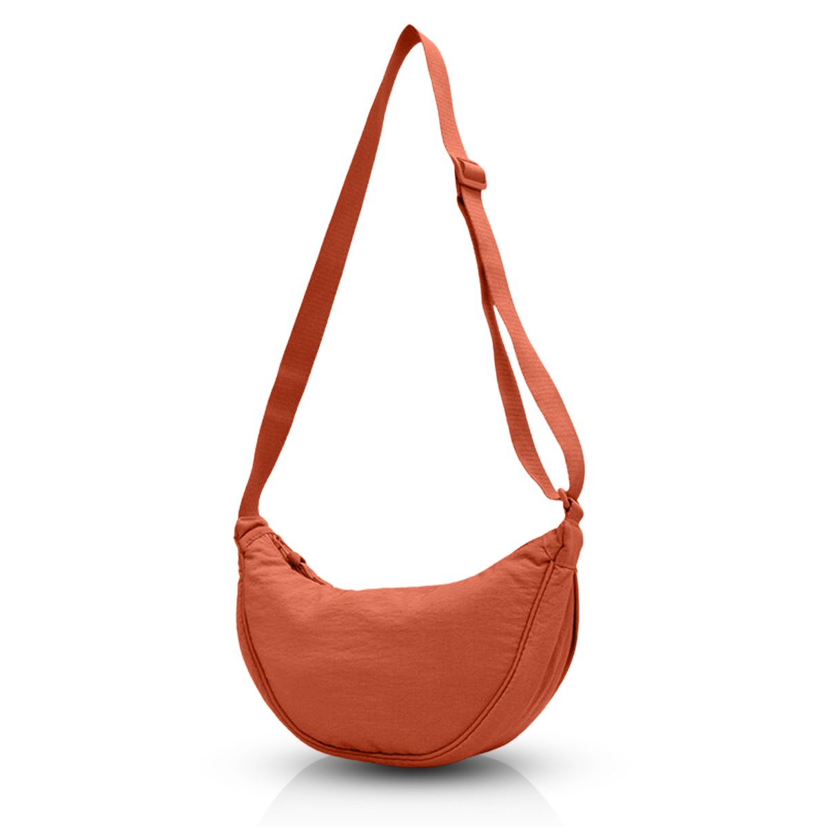 Beige Crescent Crossbody Bag