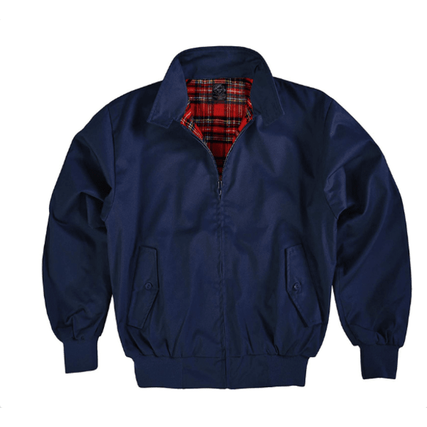 Men's Classic Bomber Jacket with Plaid Lining