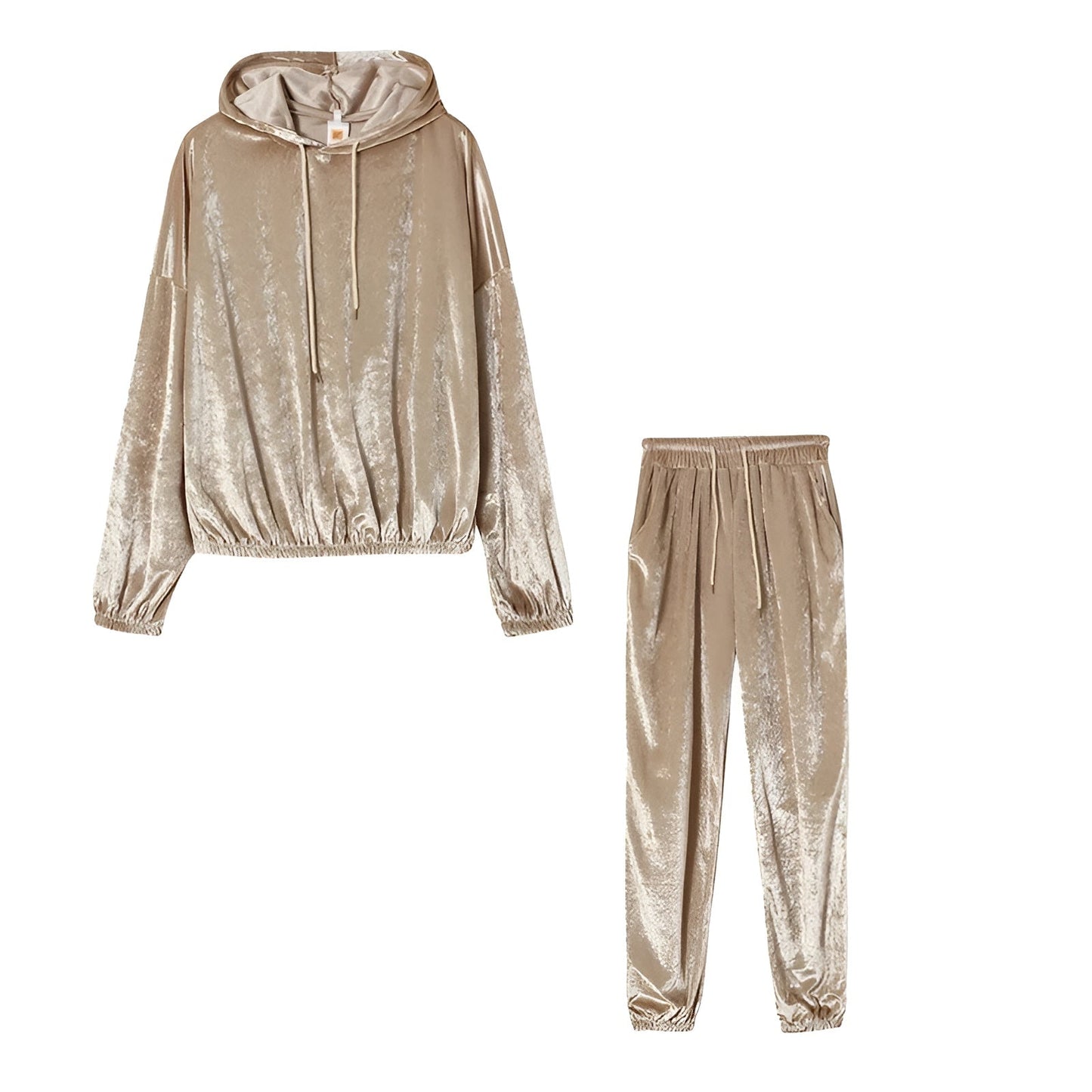 Velour Hoodie Jogger Set