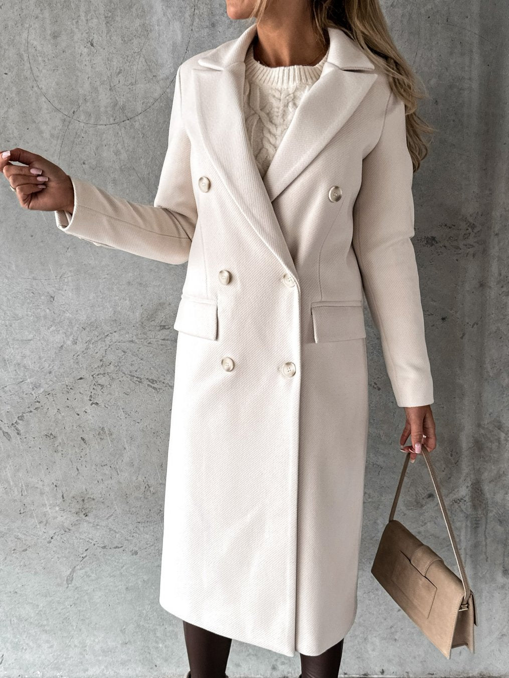 Double-Breasted Long Coat
