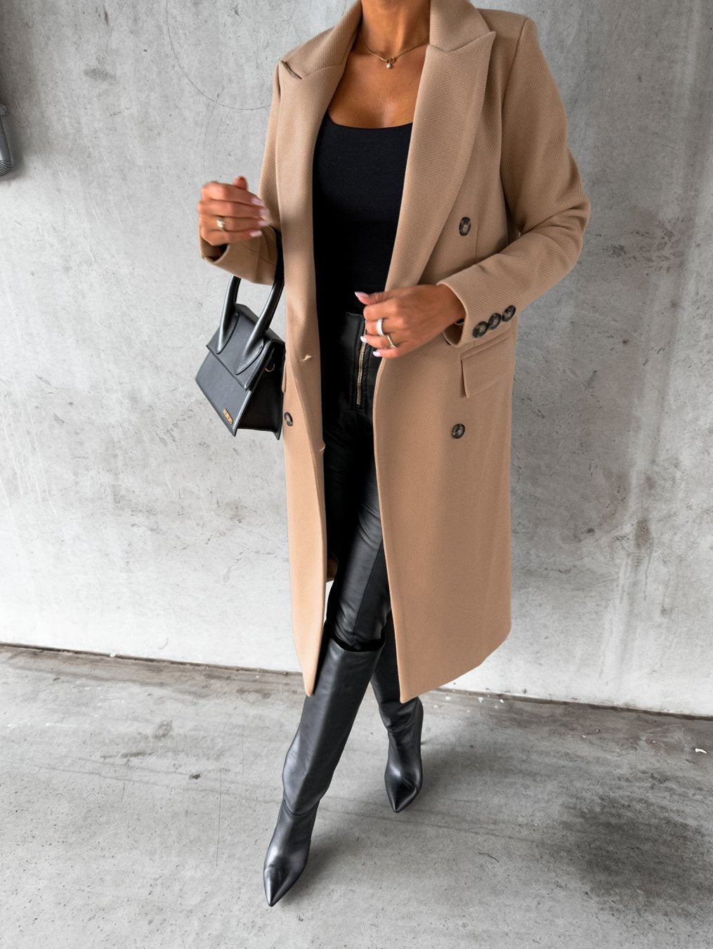 Double-Breasted Long Coat