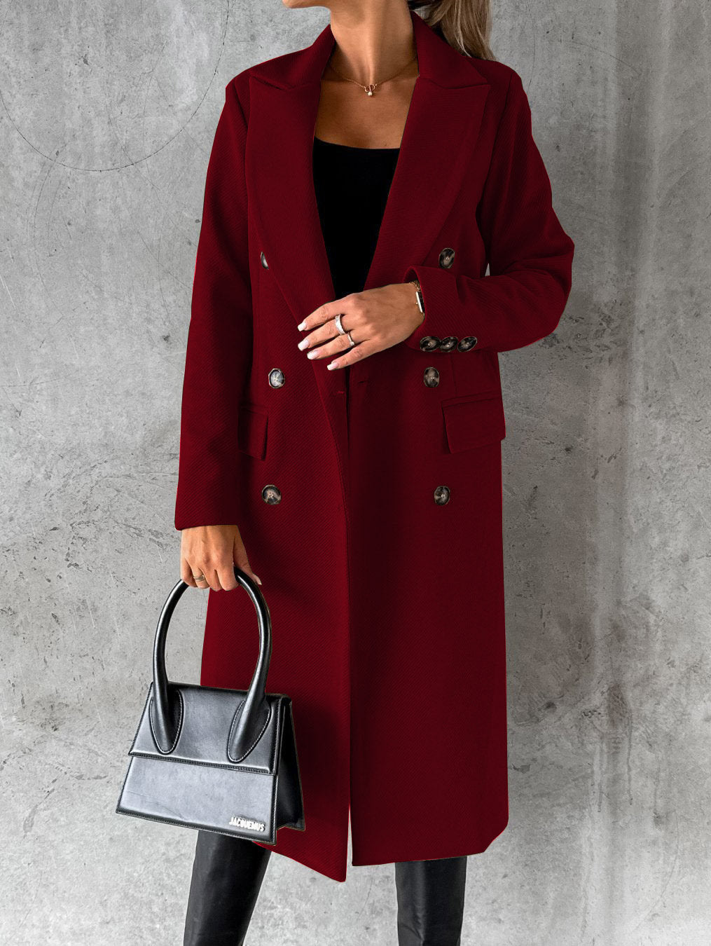 Double-Breasted Long Coat