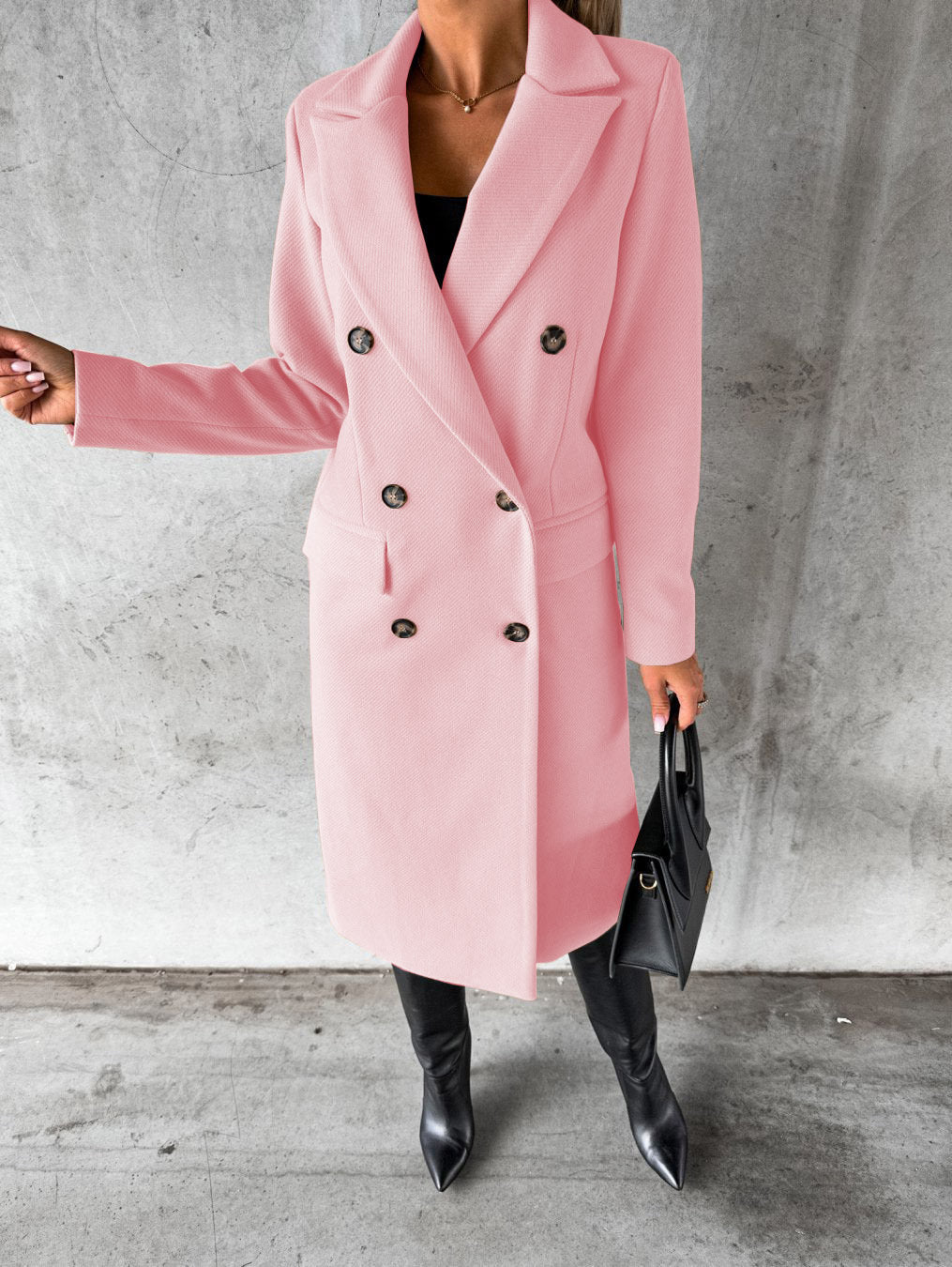 Double-Breasted Long Coat