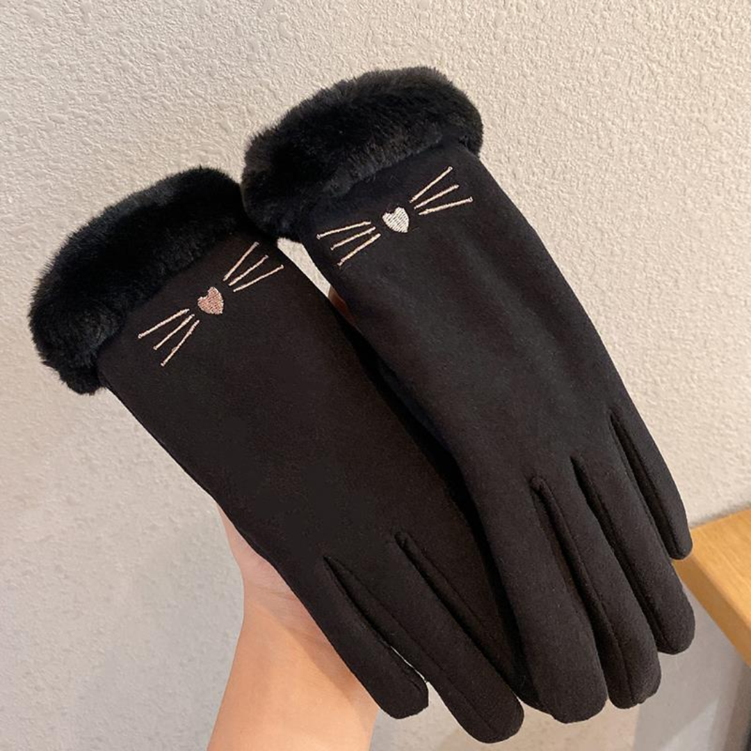 Faux Fur Winter Gloves