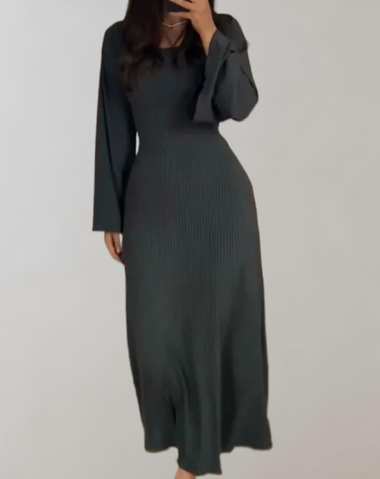 Lavender Ribbed Maxi Dress