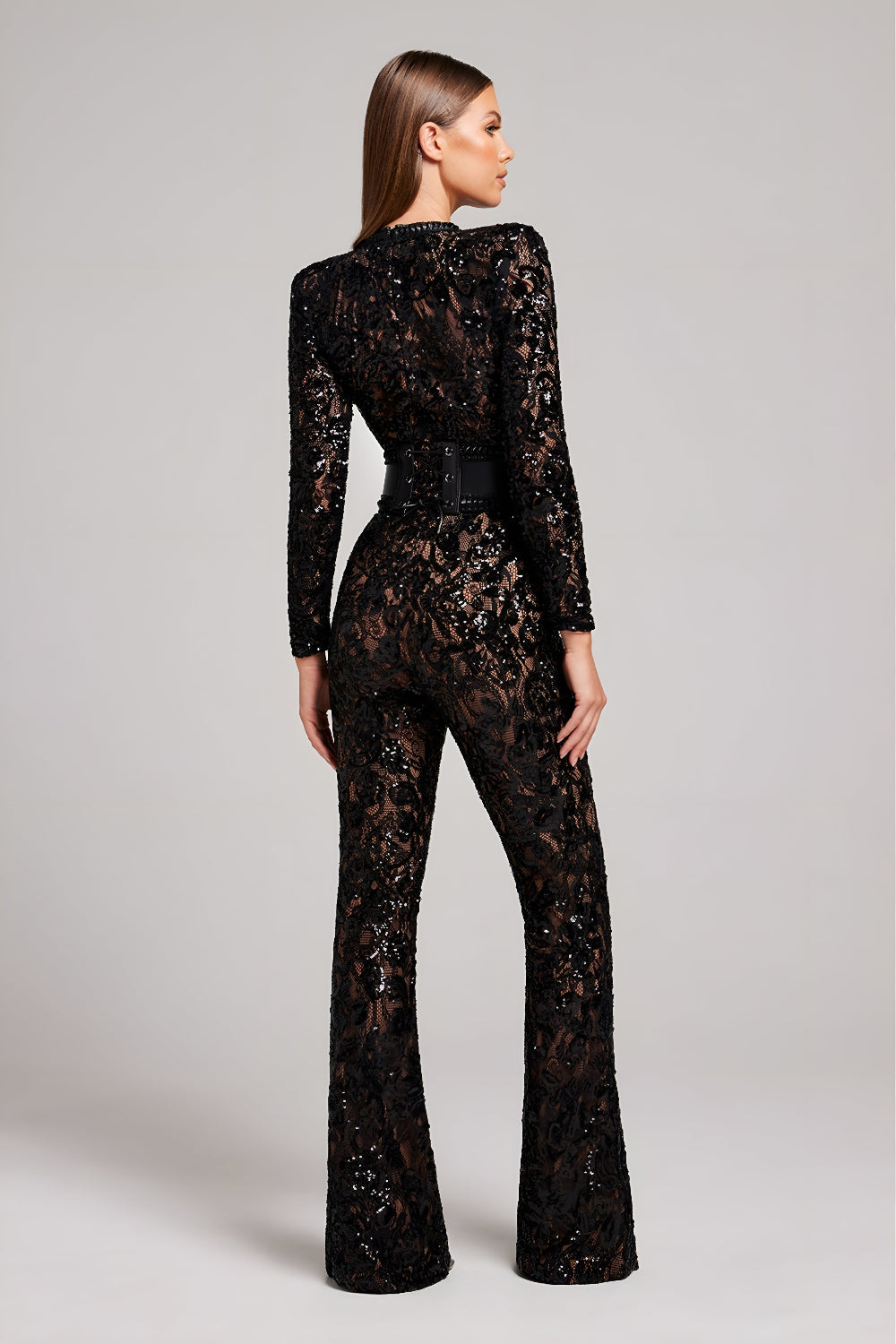 Lace Flared Jumpsuit