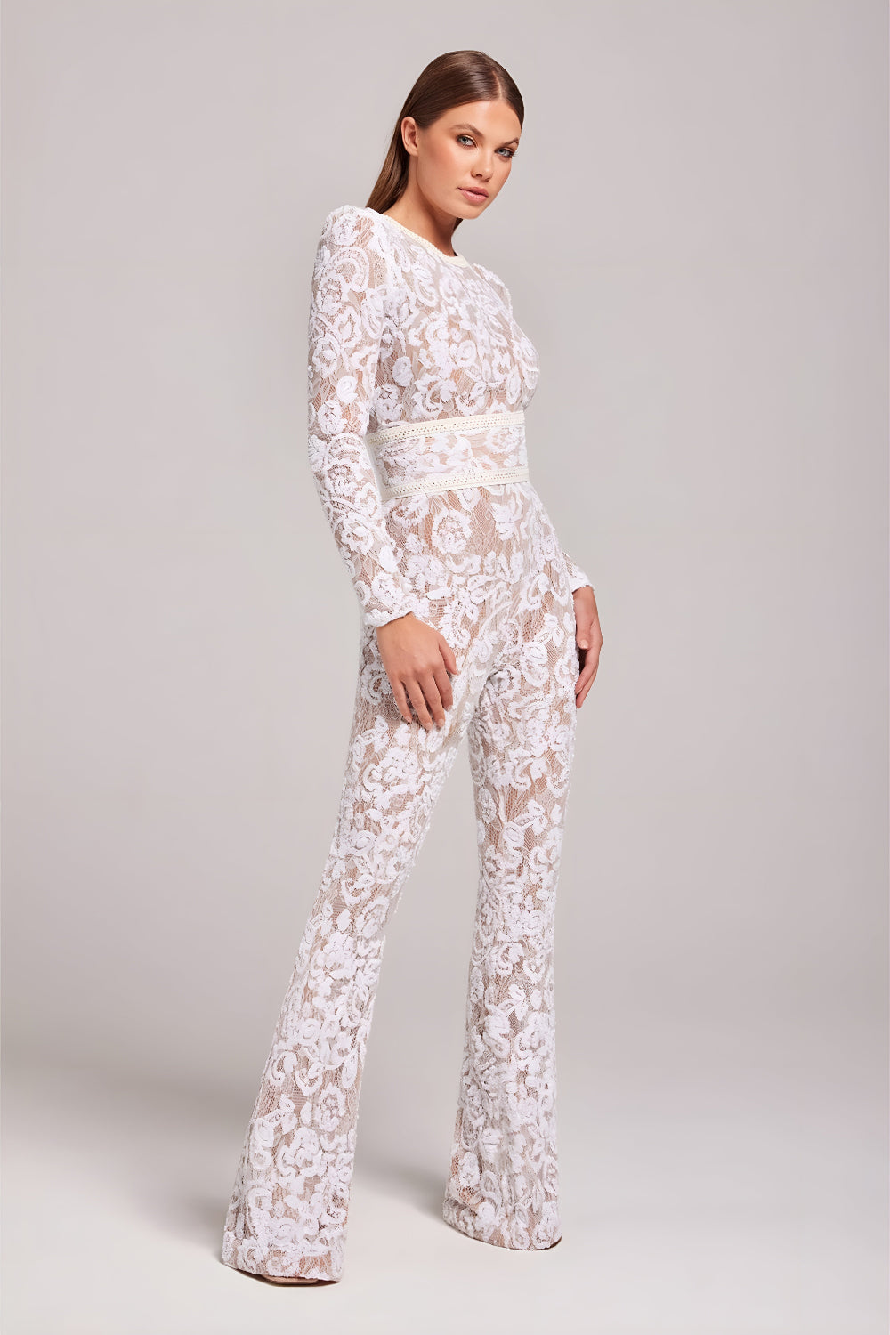 Lace Flared Jumpsuit