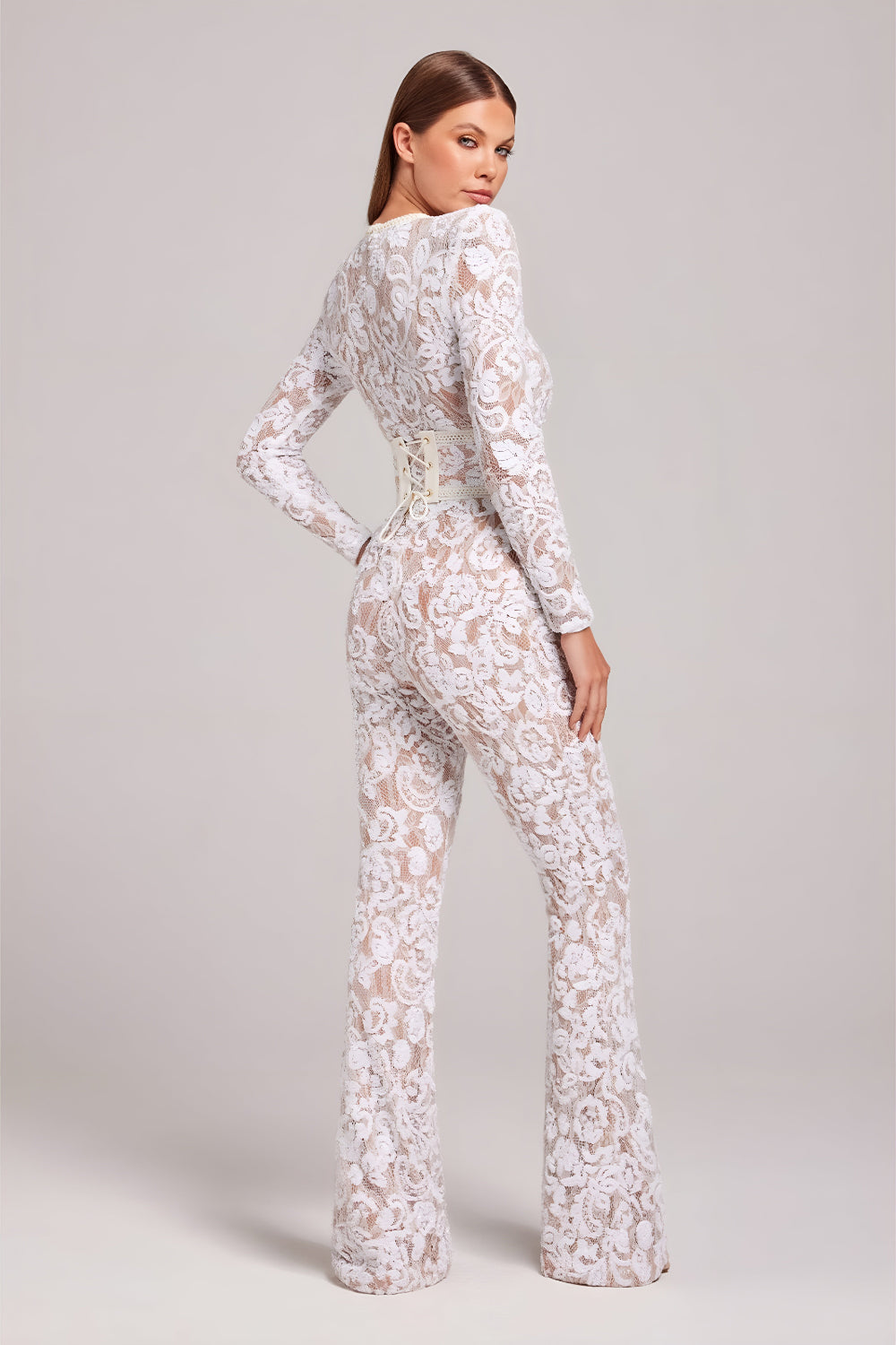 Lace Flared Jumpsuit