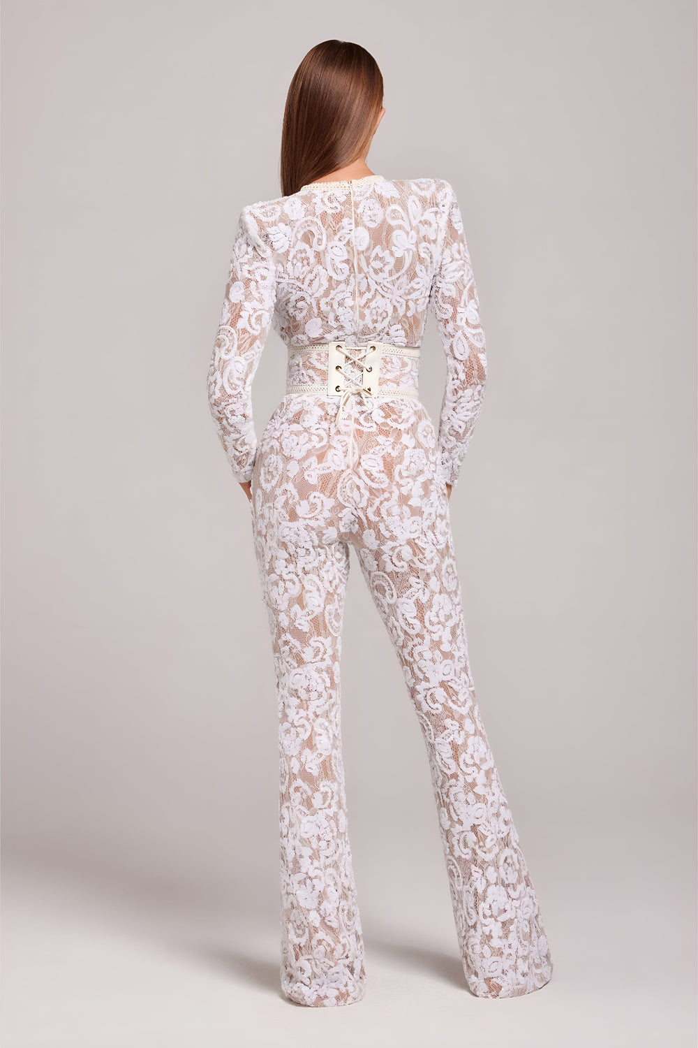 Lace Flared Jumpsuit