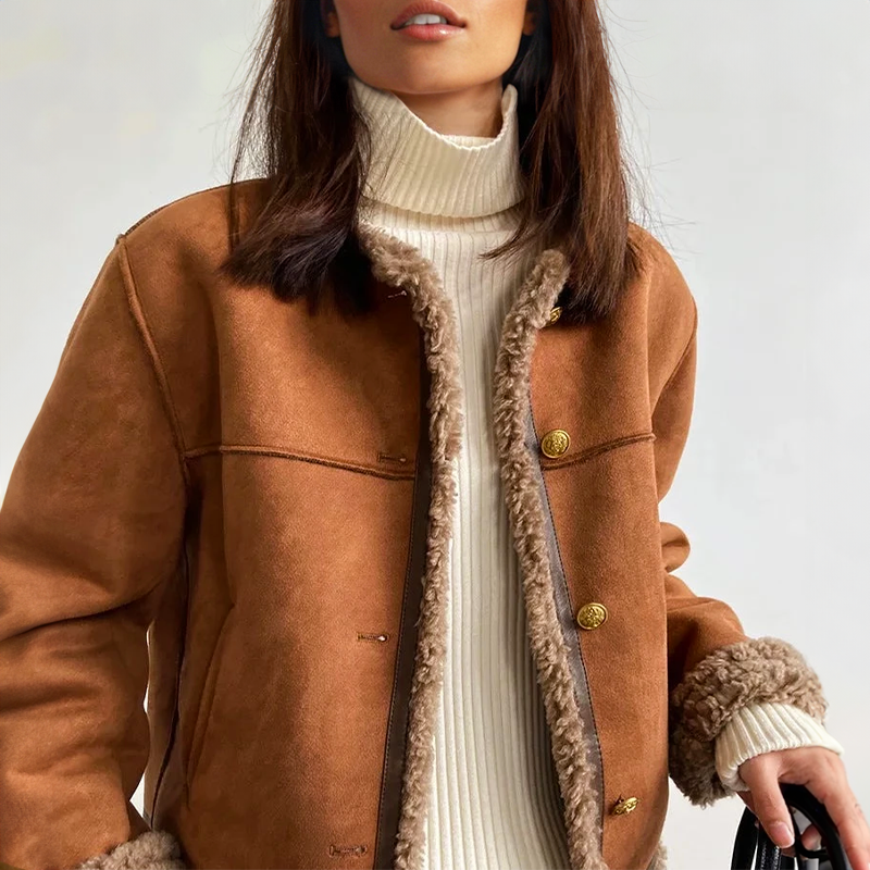 Faux Shearling Lined Jacket
