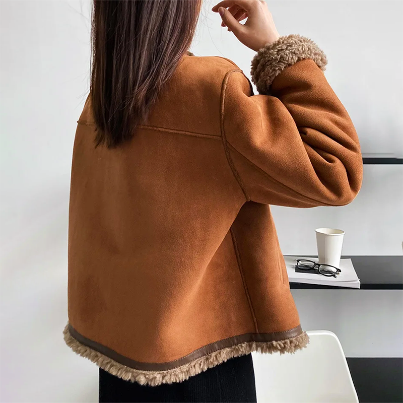 Faux Shearling Lined Jacket
