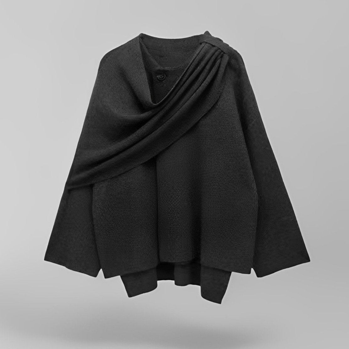 Asymmetric Wrap Poncho