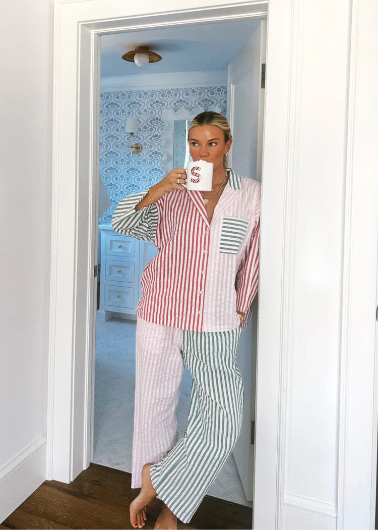 Striped Cotton Pajama Set